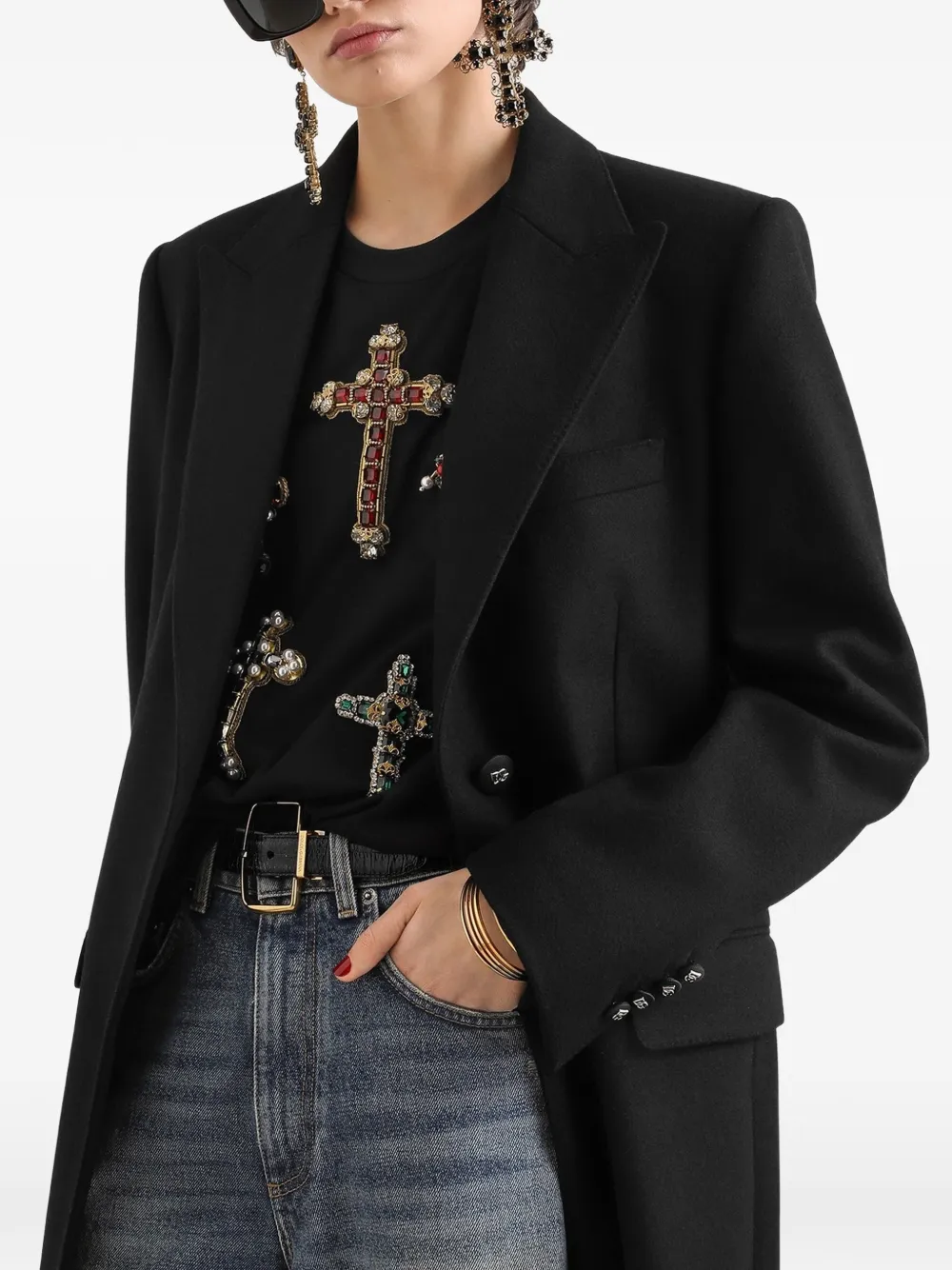 Dolce & Gabbana Wollen jas Zwart