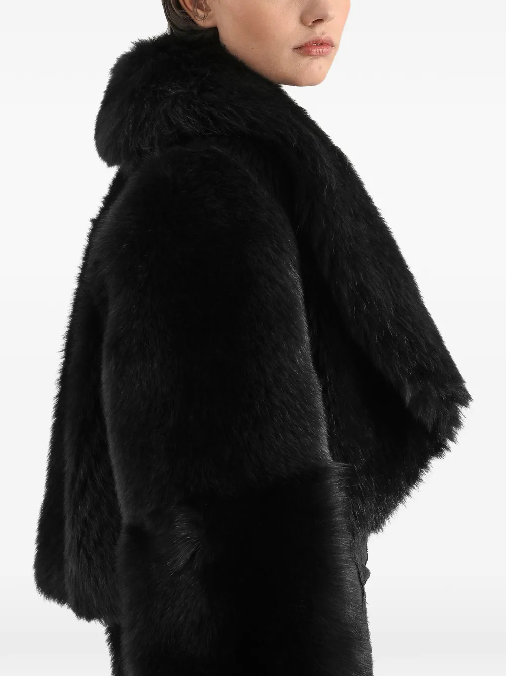Dolce & Gabbana Lammy bolero Zwart