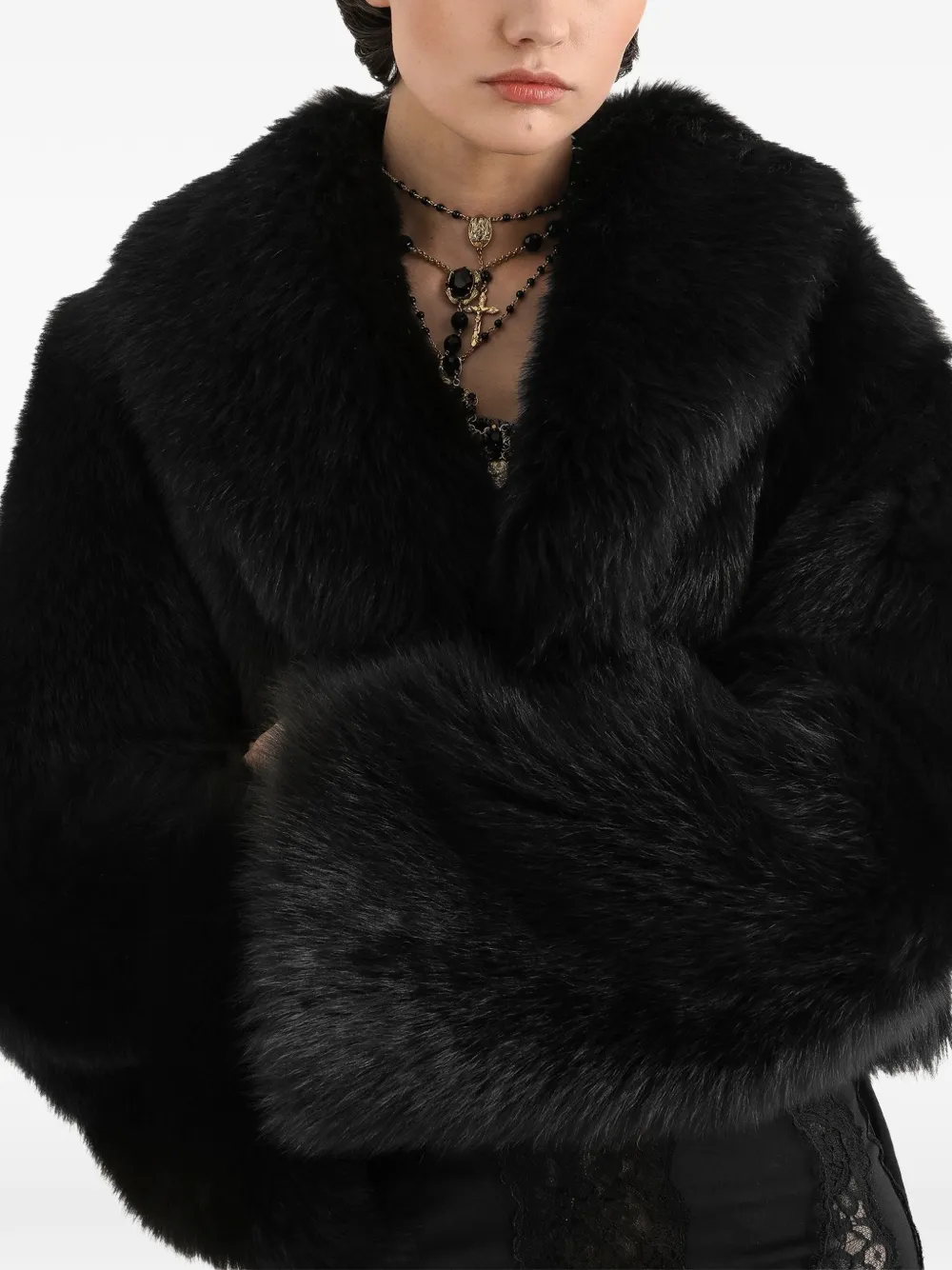 Dolce & Gabbana Lammy bolero Zwart