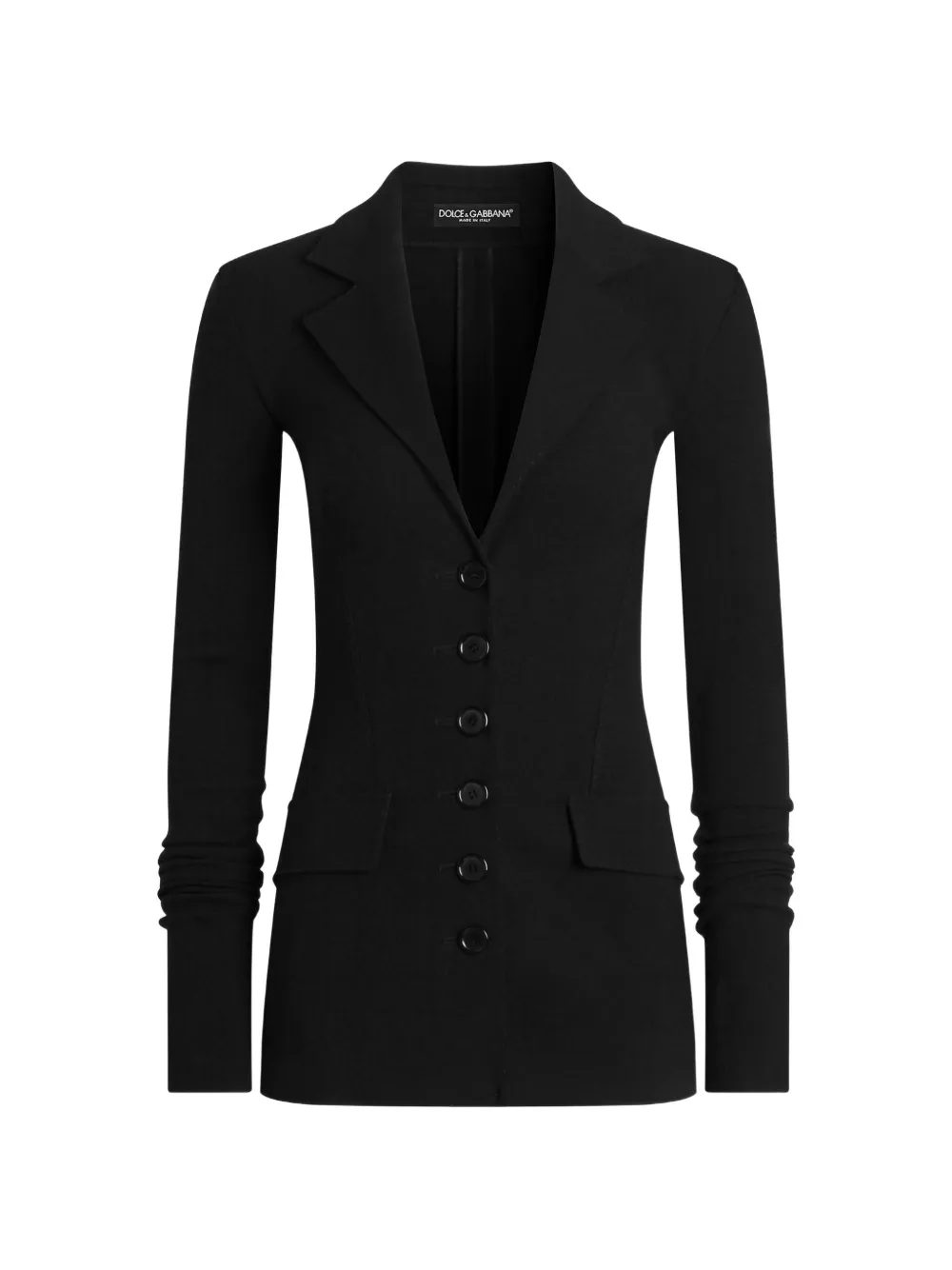 Dolce & Gabbana Einreihige Jacke aus Wolle - Schwarz
