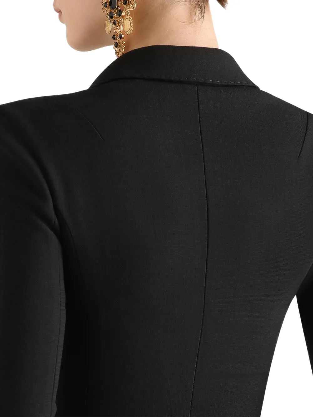 Dolce & Gabbana Wollen jack met enkele rij knopen Zwart