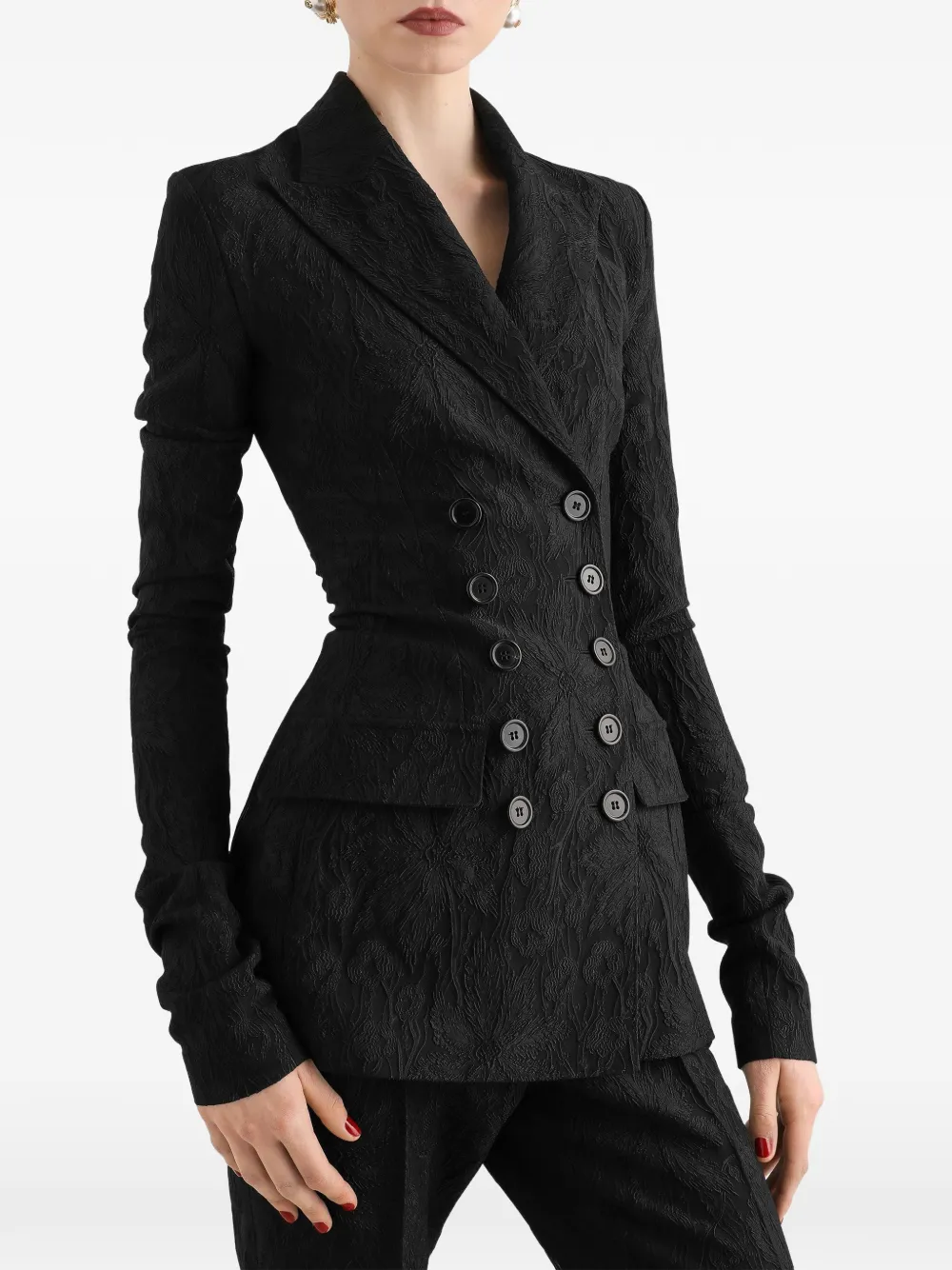 Dolce & Gabbana Brokaat jack Zwart