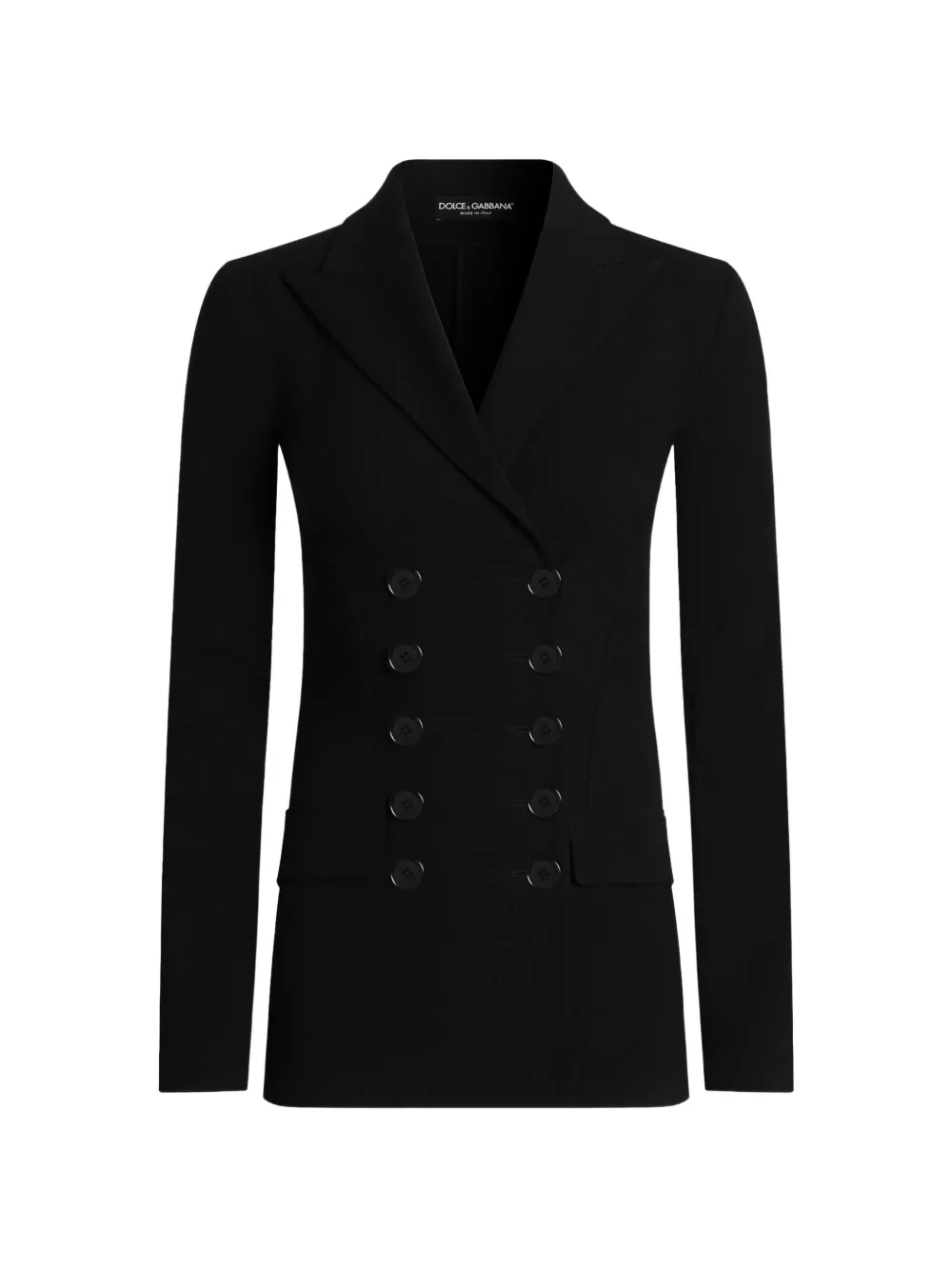 Dolce & Gabbana Doppelreihige Jacke aus Wolle - Schwarz