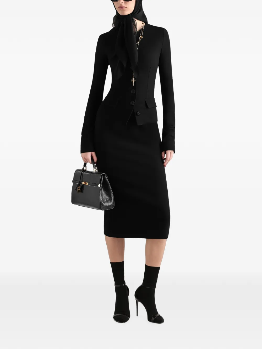 Dolce & Gabbana Wollen jack Zwart