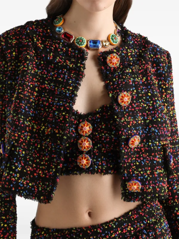 Dolce & Gabbana ツイード ジャケット | ブラック | FARFETCH JP