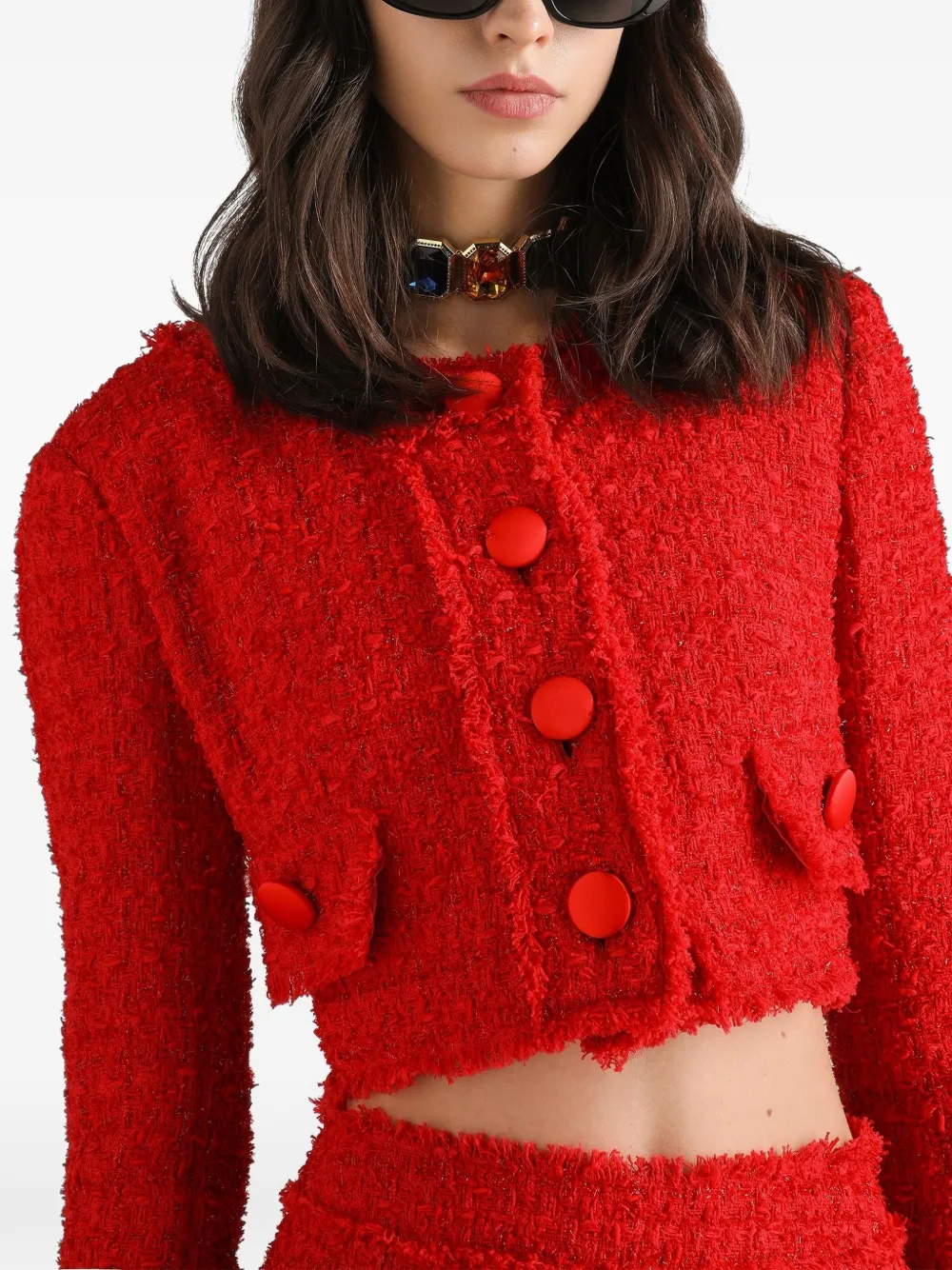 Dolce & Gabbana Tweed jack Rood