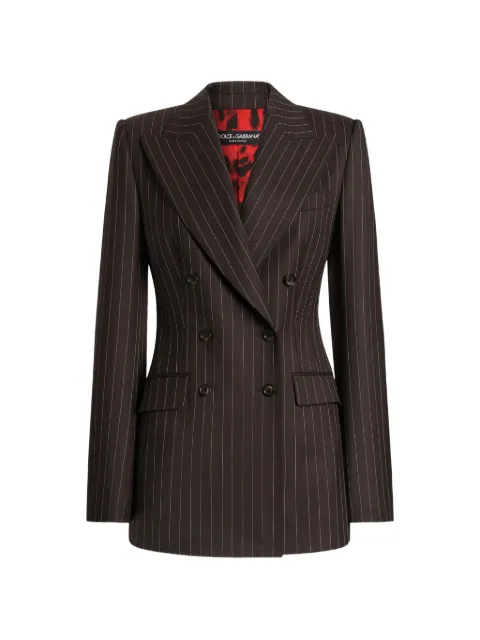 Dolce & Gabbana Turlington double-breasted twill pinstripe jacket