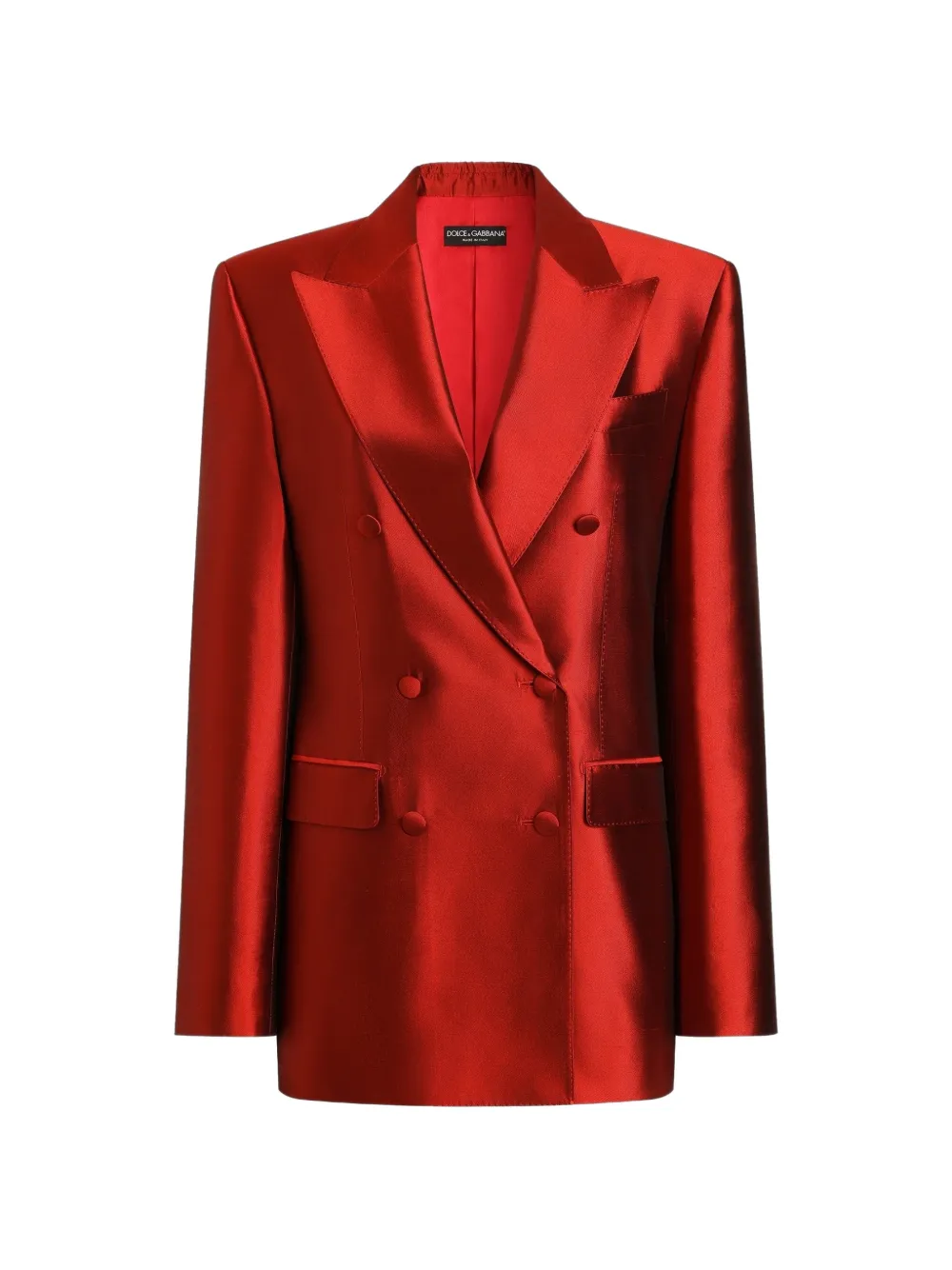 Dolce & Gabbana Doppelreihige Mikado-Jacke - Rot