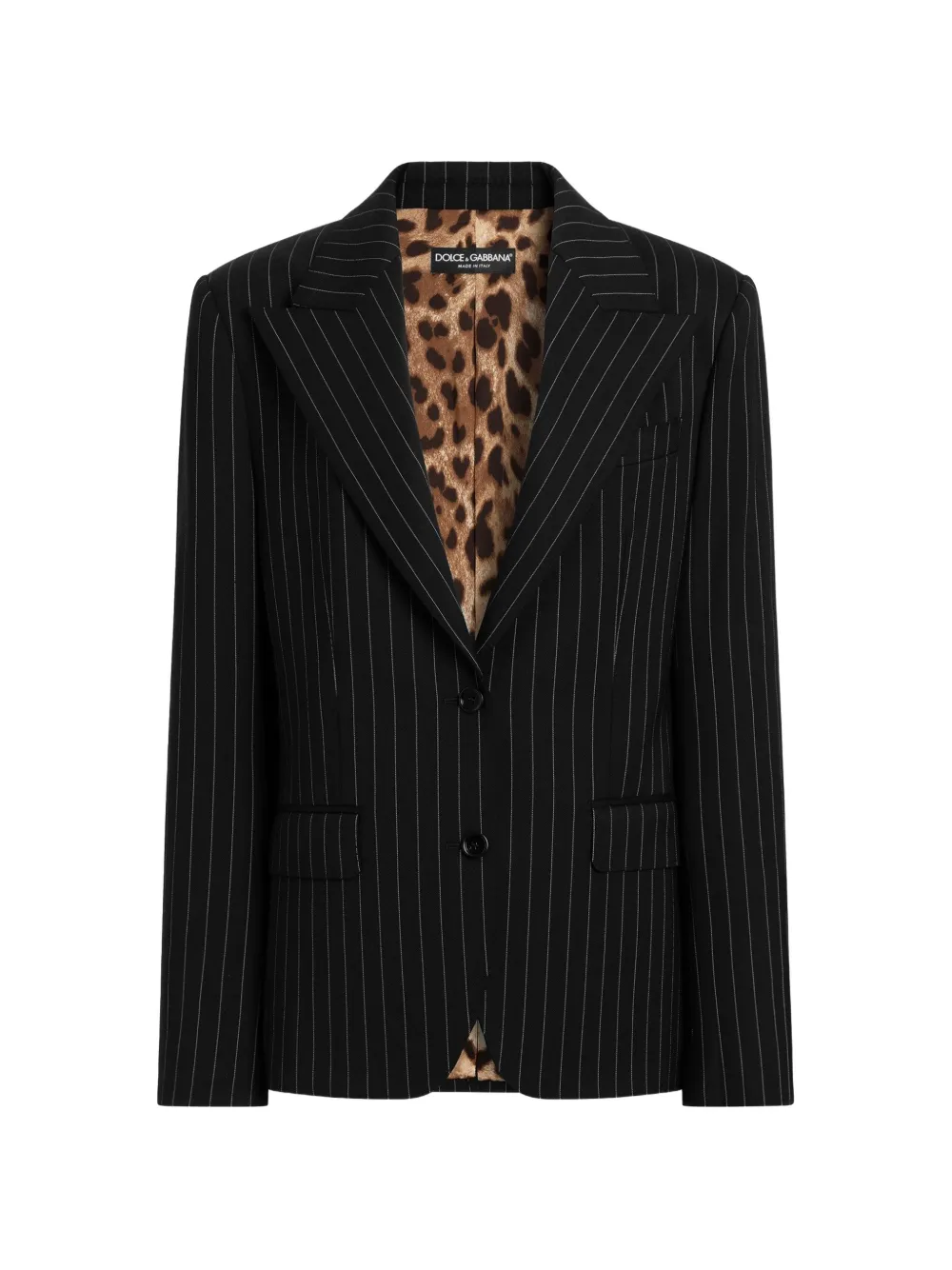 Dolce & Gabbana Linda single-breasted jacket in pinstripe wool · 40