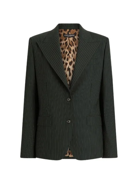 Dolce & Gabbana Linda single-breasted jacket in pinstripe wool