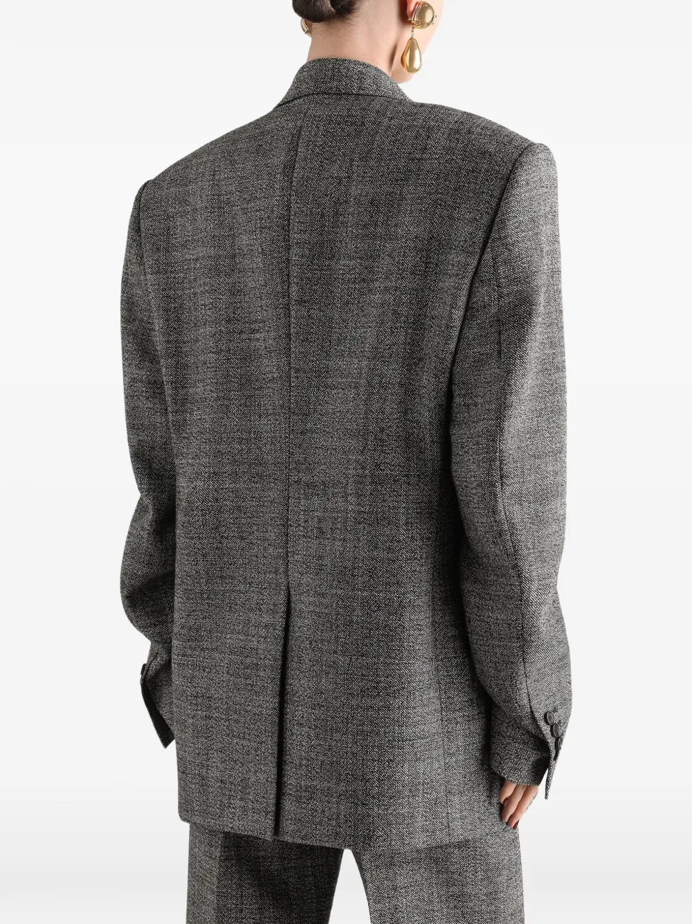 Dolce & Gabbana Wollen blazer met enkele rij knopen Grijs