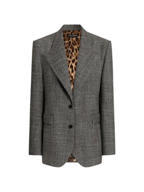 Dolce & Gabbana blazer en laine à simple boutonnage