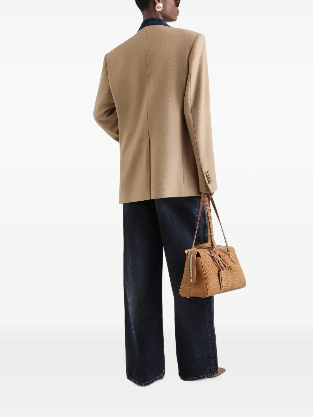 Dolce & Gabbana Kasjmier jack met dubbele rij knopen Beige