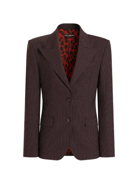 Dolce & Gabbana Linda single-breasted jacket in pinstripe wool