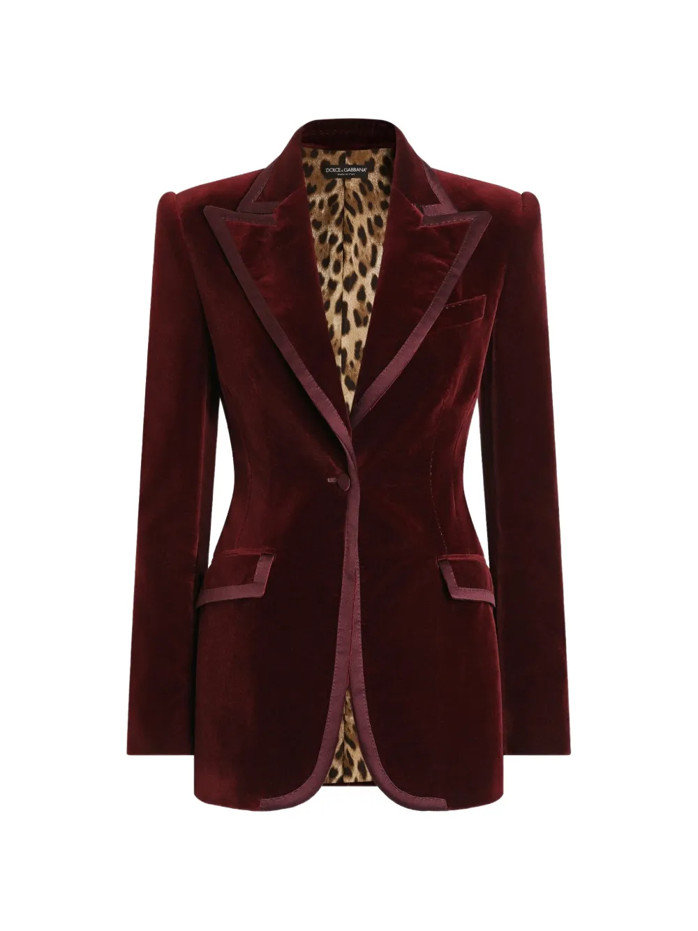 Dolce & Gabbana Turlington single-breasted jacket in velvet - Purple