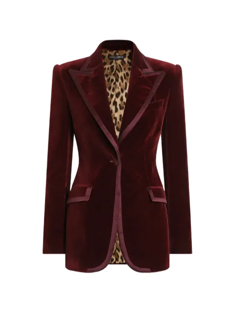 Dolce & Gabbana Turlington single-breasted jacket in velvet