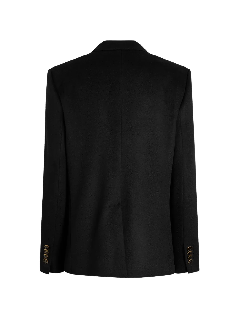 Dolce & Gabbana Linda kasjmier jack met dubbele rij knopen Zwart