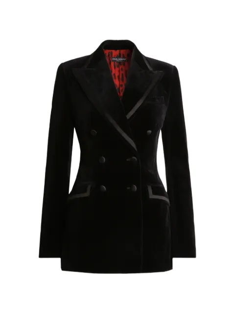 Dolce & Gabbana Turlington double-breasted jacket in velvet