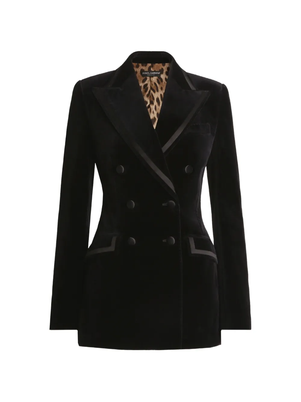 Dolce & Gabbana Turlington Jacke aus Samt - Schwarz