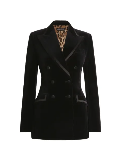 Dolce & Gabbana Turlington double-breasted jacket in velvet