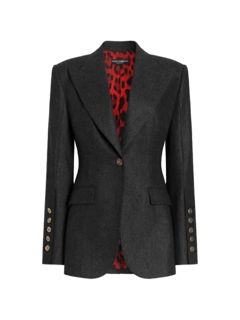 Dolce & Gabbana Turlington single-breasted jacket in wool flannel