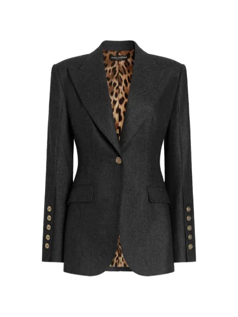 Dolce & Gabbana Turlington single-breasted jacket in wool flannel