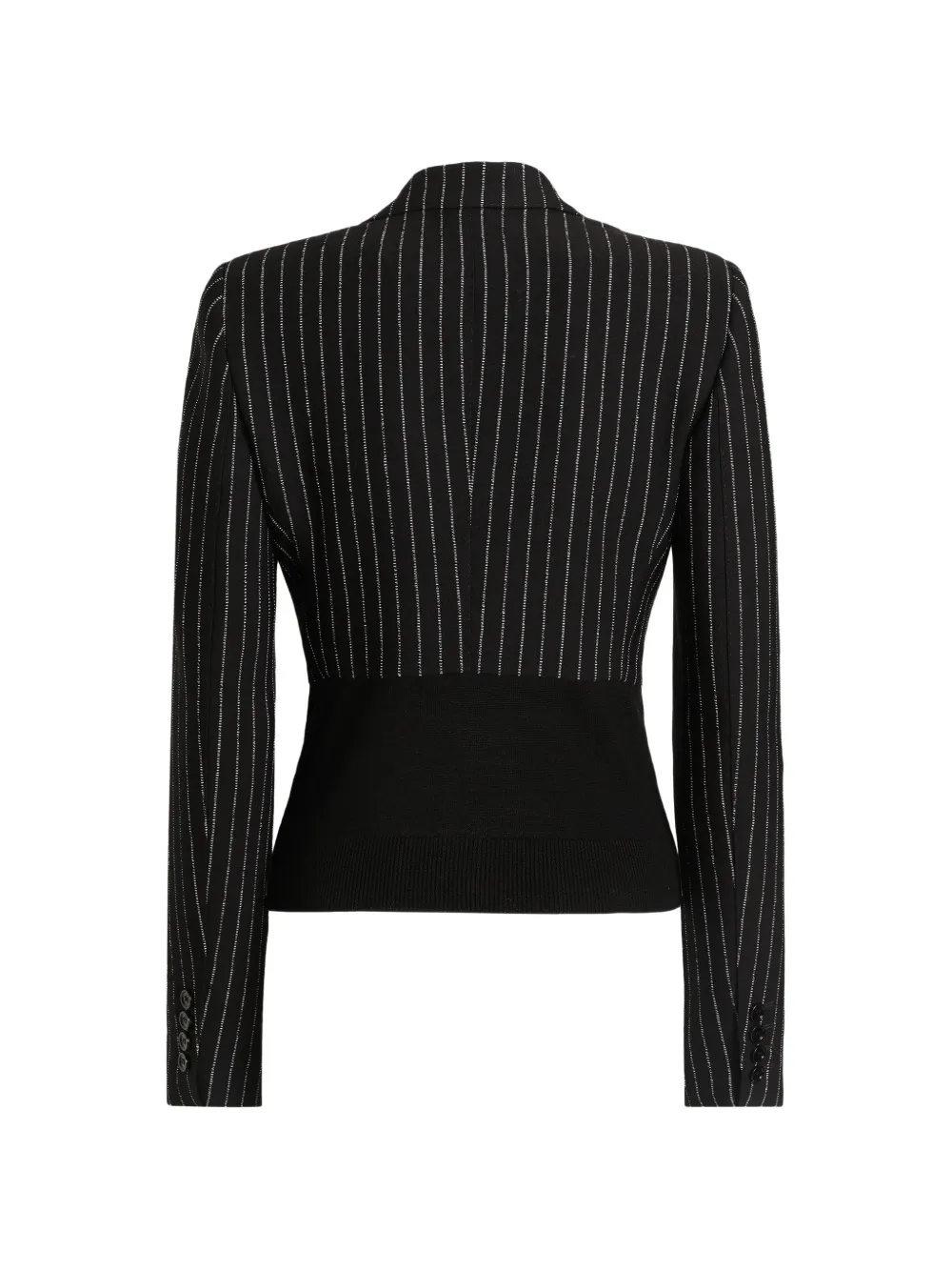 Dolce & Gabbana Turlington wollen jack met enkele rij knopen en krijtstreep Zwart
