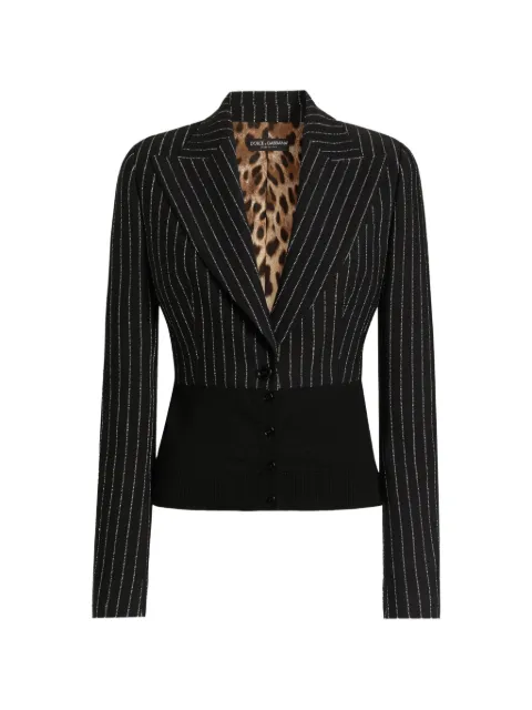 Dolce & Gabbana Turlington single-breasted jacket in pinstripe wool