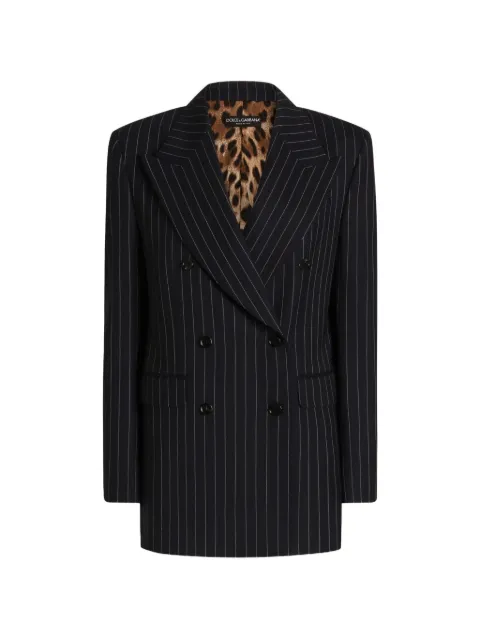 Dolce & Gabbana Linda double-breasted jacket in pinstripe wool