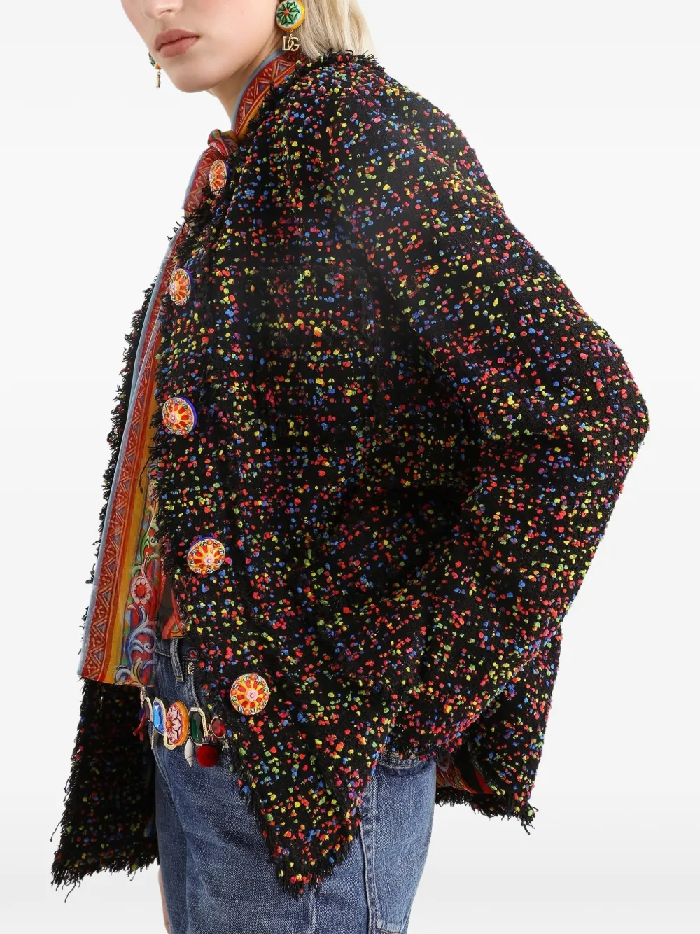 Dolce & Gabbana Tweed jack Zwart