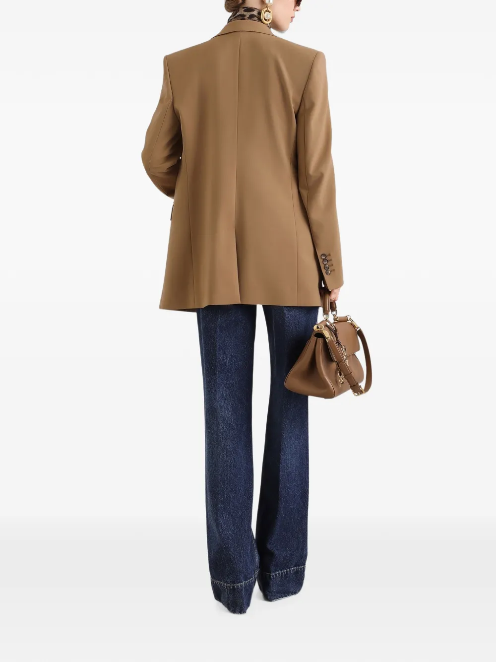 Dolce & Gabbana EXCLUSIVE Linda jack met dubbele rij knopen Beige