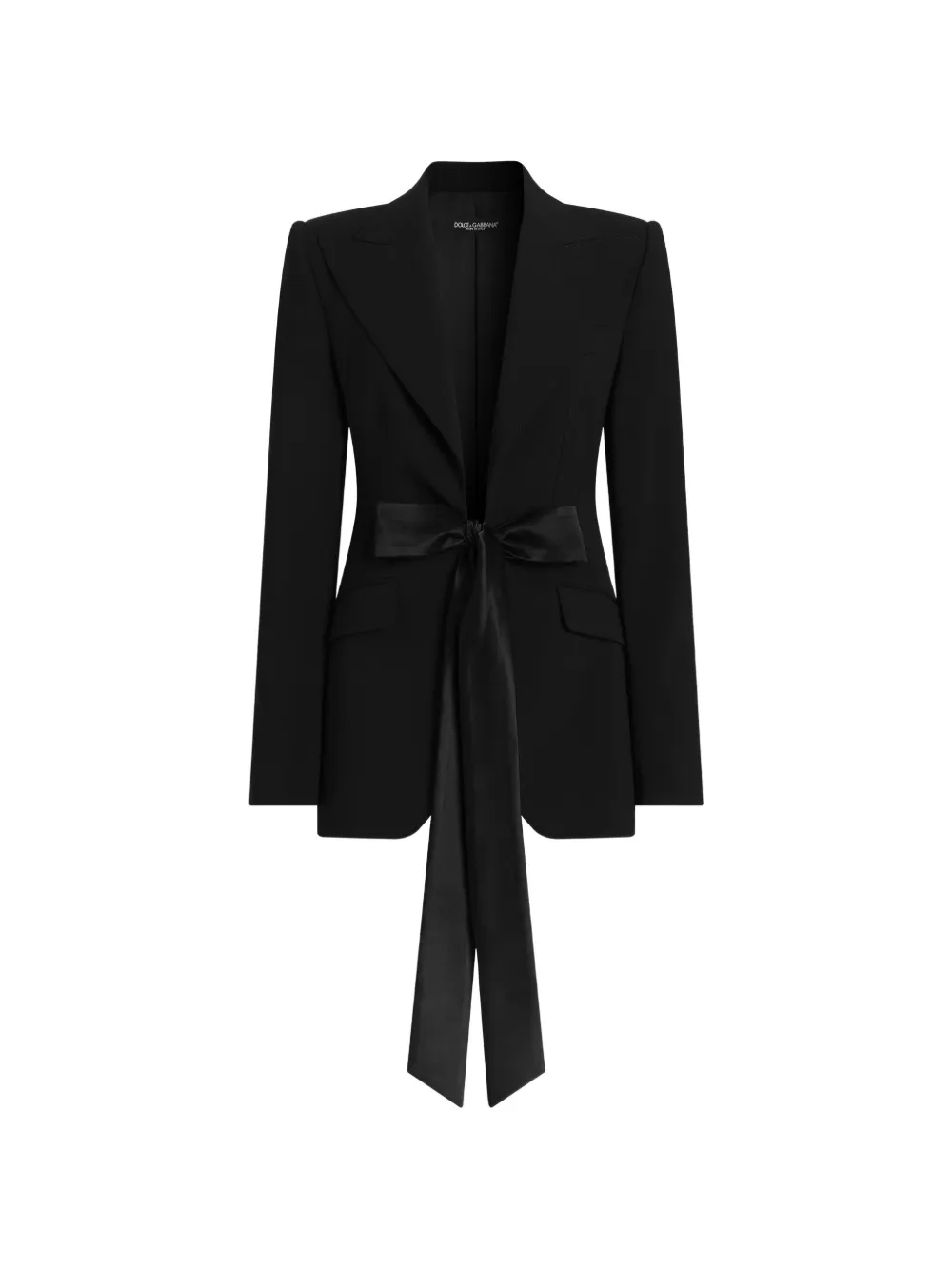 Dolce & Gabbana Giacca monopetto Turlington in tessuto a coste - Nero
