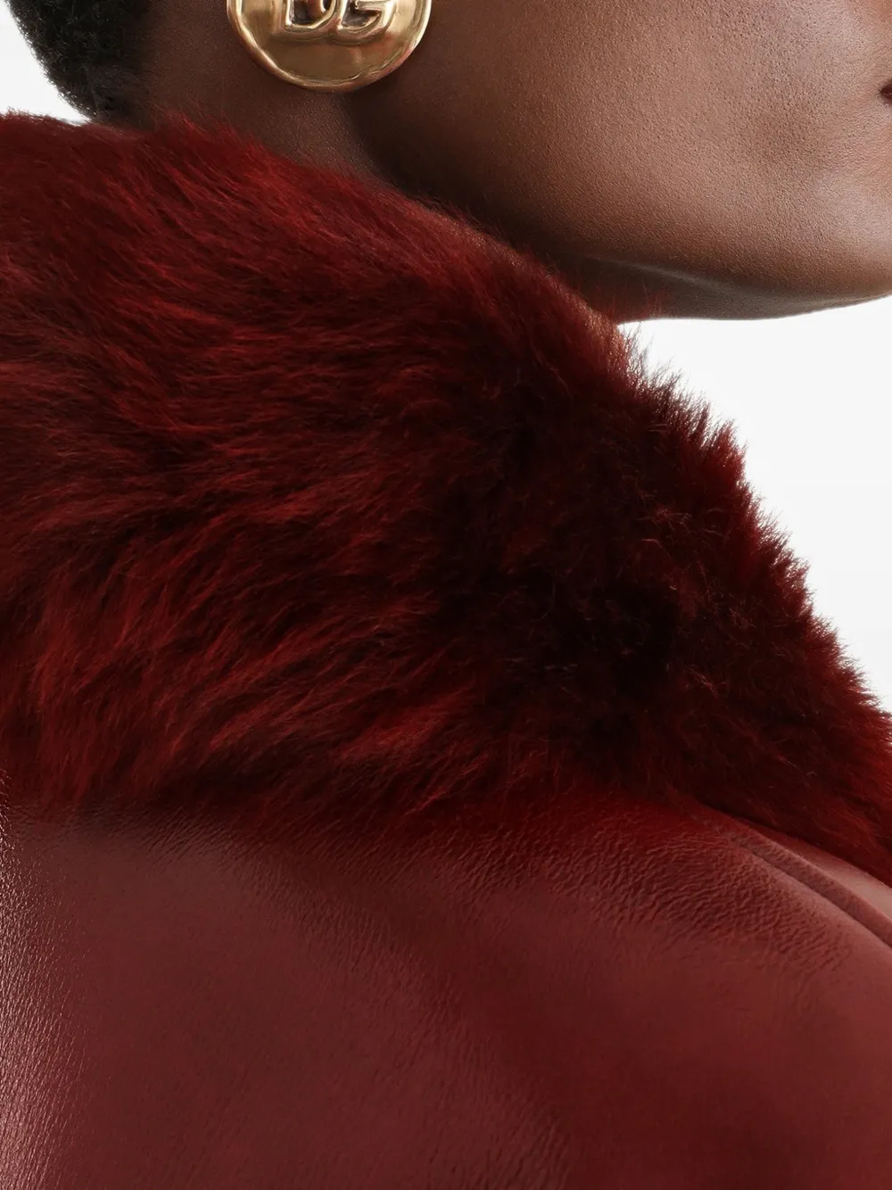 Dolce & Gabbana Leren jack Rood