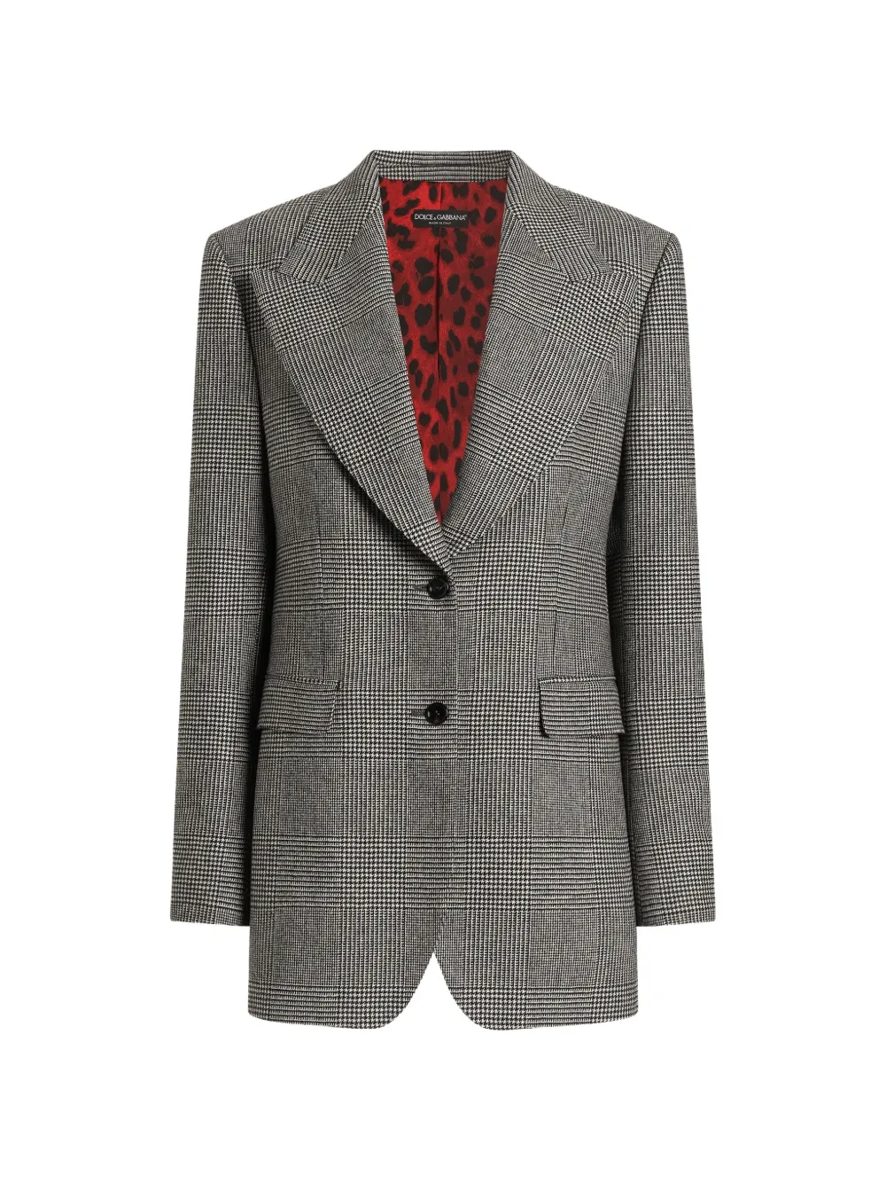 Dolce & Gabbana Giacca monopetto Glen a quadri - Grigio