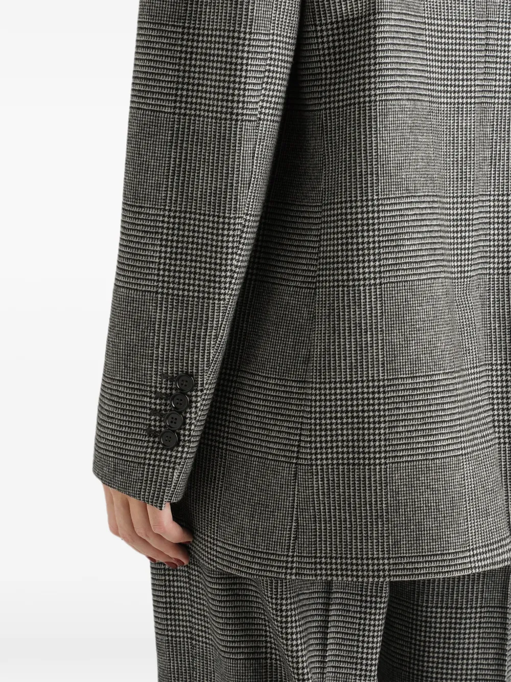 Dolce & Gabbana Glen geruit flanellen jack met enkele rij knopen Grijs