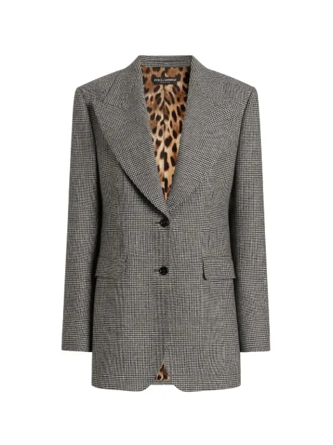 Dolce & Gabbana veste boutonnée en flanelle à carreaux Glen