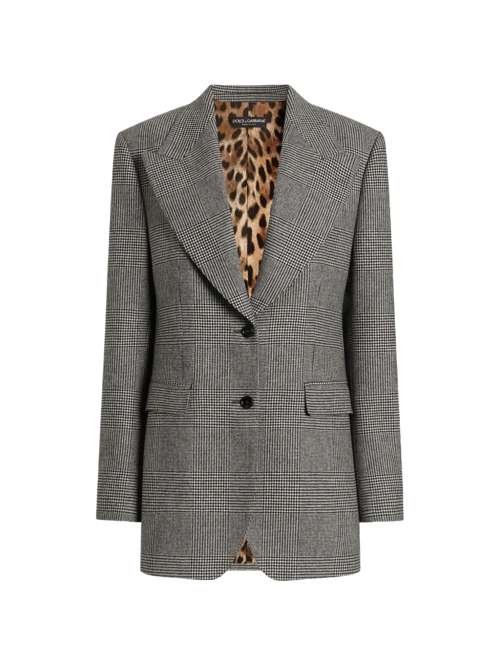 Dolce & Gabbana Karierte Glen Flanelljacke - Grau