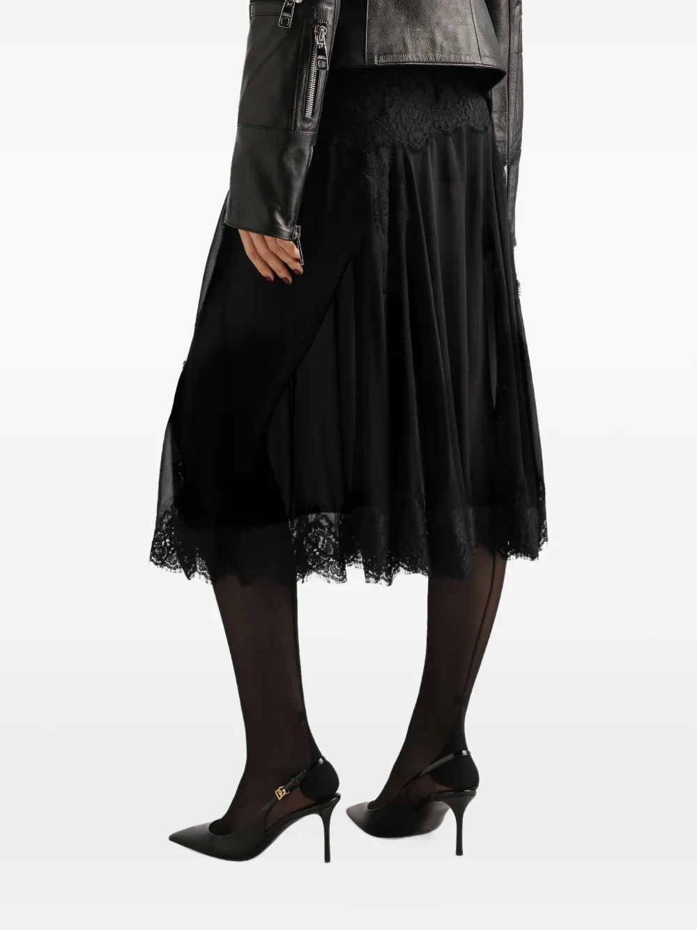 Dolce & Gabbana chiffon skirt Zwart