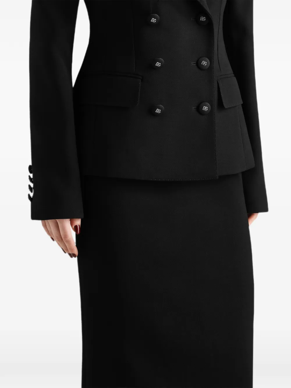 Dolce & Gabbana Wollen crêpe rok Zwart