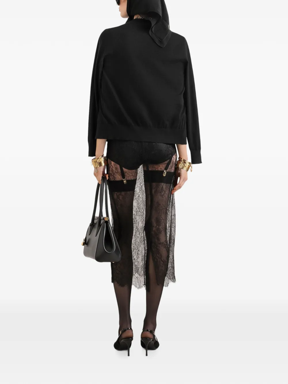 Dolce & Gabbana Kanten rok Zwart
