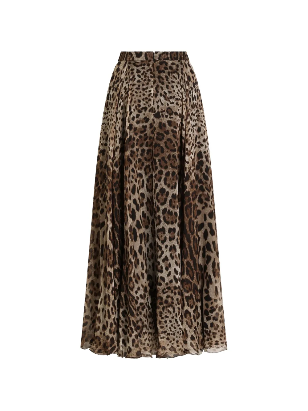 Dolce & Gabbana leo-print chiffon skirt - Nude