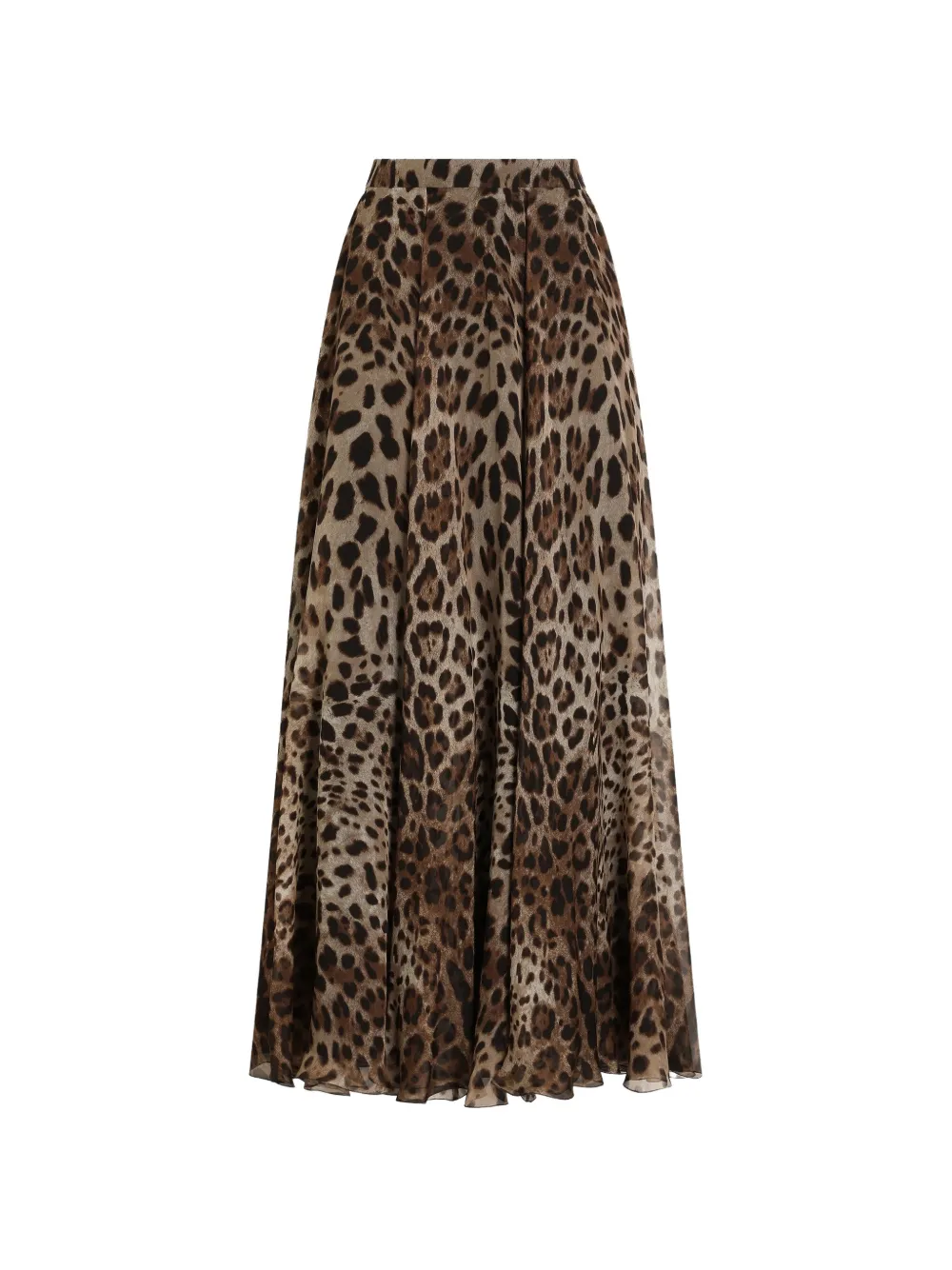 Dolce & Gabbana Chiffon rok met luipaard-print Beige