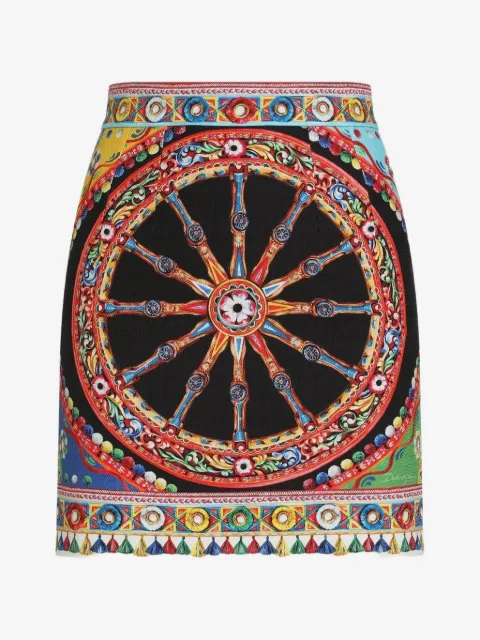 Dolce & Gabbana Carretto-print fabric skirt