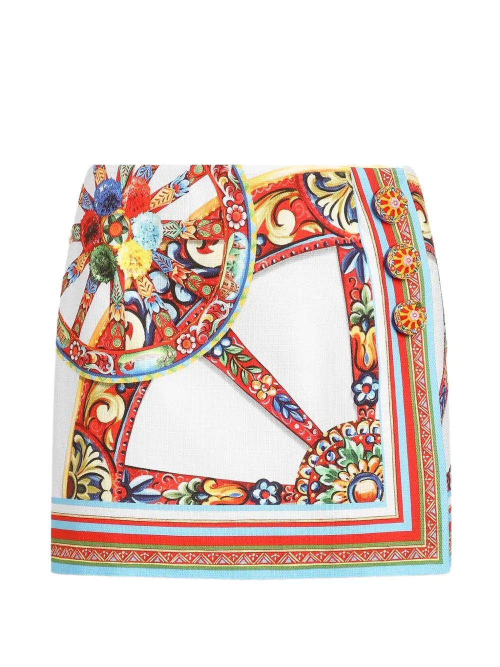 Dolce & Gabbana Minirock mit Carretto-Print - Weiß