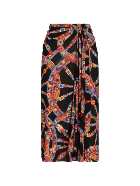 Dolce & Gabbana Carretto-print viscose jersey skirt