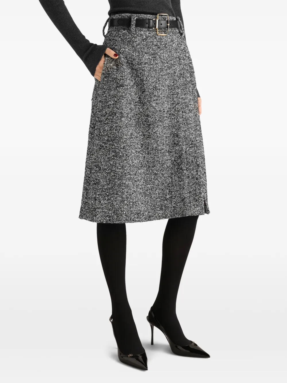 Dolce & Gabbana Rok van wolblend Grijs