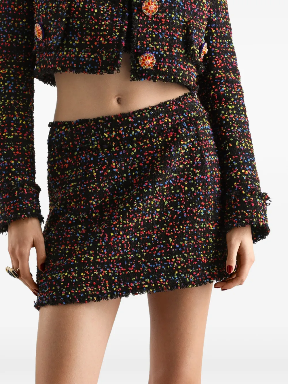 Dolce & Gabbana Tweed mini-rok Zwart