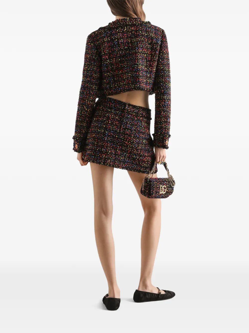 Dolce & Gabbana Tweed mini-rok Zwart