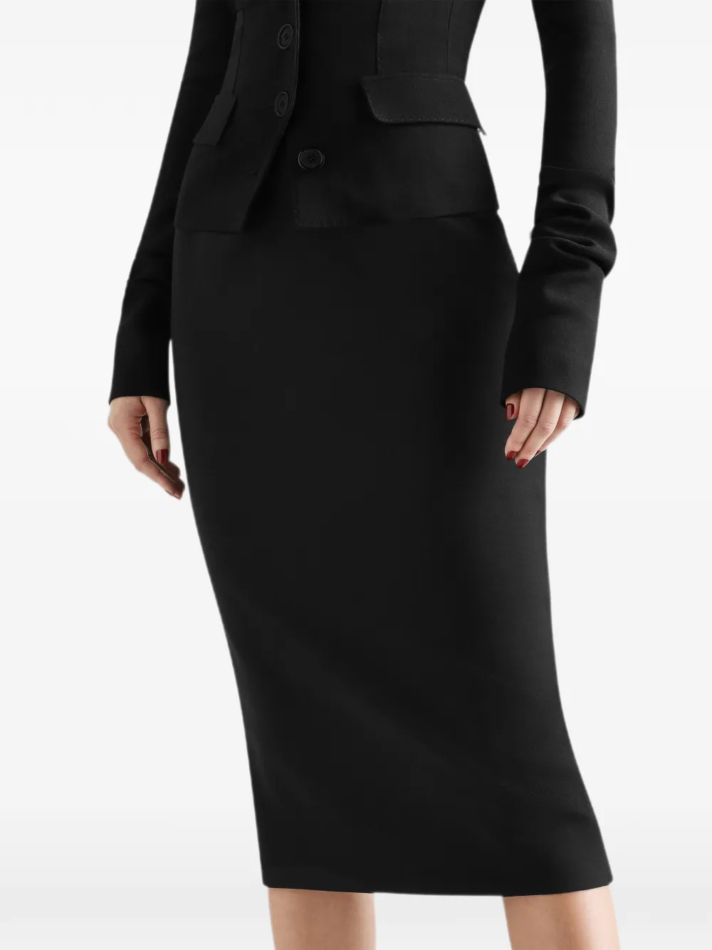 Dolce & Gabbana Stretch wollen rok Zwart
