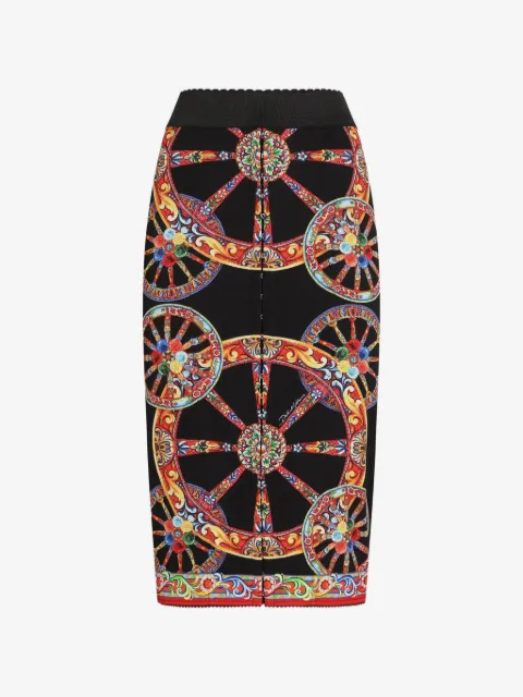 Dolce & Gabbana Saia longa com estampa Carretto